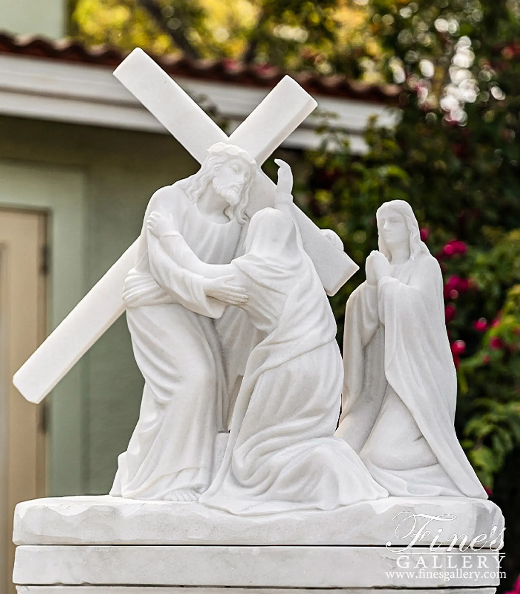 The Fourth Station of the Cross | Hand Carved Marble Statue